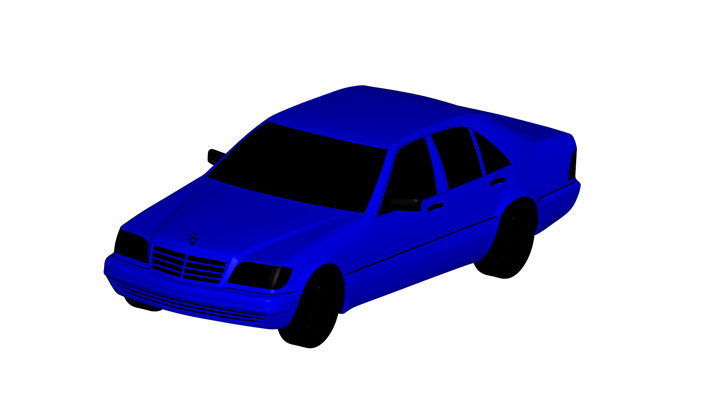 mercedes benz s class 2000 juego coche vehiculo auto vehículo automóvil transporte rc ar vr listo aumentado realidad virtual car3d 3d print model - Mito3D