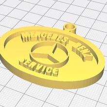 mercedes benz serviço chave anel carro decoração concessões 3d print model - Mito3D