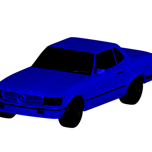 mercedes benz sl 1972 3D print model - Mito3D