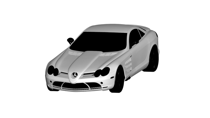 mercedes benz slr spiel wagen auto fahrzeug automobil transport rc ar vr bereit erweitert wirklichkeit virtuell car3d 3d print model - Mito3D