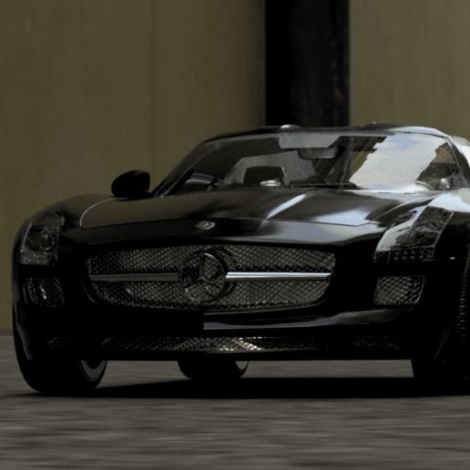 Mercedes Benz sls amg 3d Drucken Autos Supersportwagen 3D print model - Mito3D
