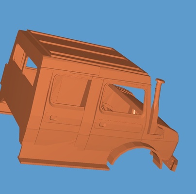 mercedes benz unimog u415 4x4 taxi camion 1 43 arte ruote scala 3d print model - Mito3D