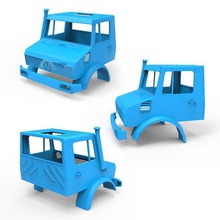 mercedes benz unimog u 1200 juego tamiya escala la cabina coche vehículo pesado de automóviles control camión rc imprimible 3d print model - Mito3D
