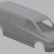 mercedes-benz vito 111 imprimable corps de van jeu des subventions luifer la fente le système scalextric sport shell rc radio surveillance voiture tamiya miniz 1-10 1-32 1-18 1-24 3d print model - Mito3D