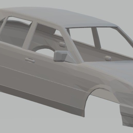 mercedes benz w124 e300 yazdırılabilir vücut araba oyun verir luifer yuvası scalextric tamiya rc 3D print model - Mito3D