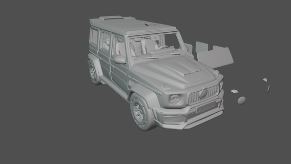 mercedes brabus g63 4by4 20232022 2021 2020 jeep suv vehicle car new model custom sports 3d print model - Mito3D