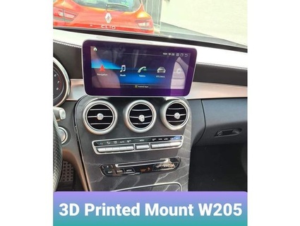 mercedes c-class w205 android 10 11 headunit custom mount display 3d print model - Mito3D