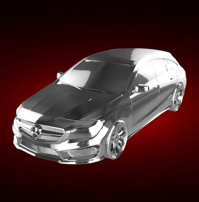 mercedes cla 43 amg 2018 automóvel carro veículo comício raça esportes derby super gt 3d print model - Mito3D