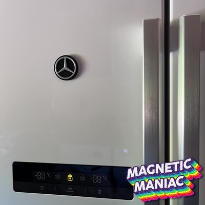 mercedes fridge magnet home sculpture cartoon freezer fun home kitchen notes holder animal ninja decor star reminder minimalistic 3d print model - Mito3D