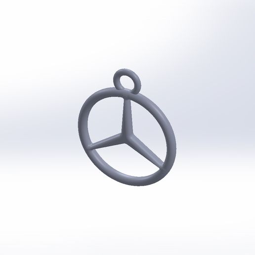 mercedes key chain 3D print model - Mito3D