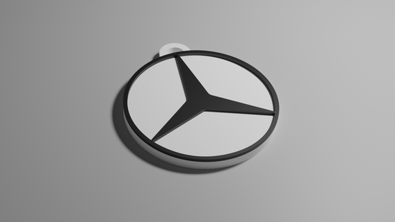 mercedes keyring car auto brand key ring art design 3d print model - Mito3D