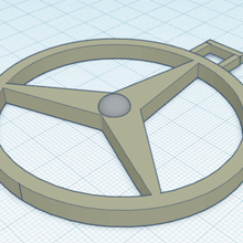 mercedes logo - key ring chain fob gadget game art miscellaneous 3d print model - Mito3D