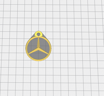 Mercedes Logo Schlüsselring 3d print model - Mito3D