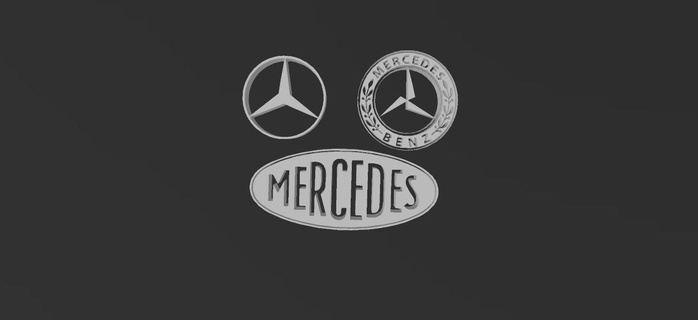 Mercedes logolar logo araba Audi BMW anahtar yüzük 3d print model - Mito3D