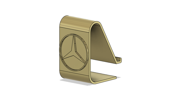 Mercedes telefon Kulp destek kapı ayakta durmak araba logo marka 3d print model - Mito3D