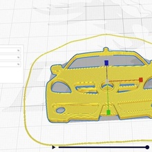 mercedes slk 2009 view keychain automotive key chain cars car auto 3d print model - Mito3D