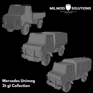 mercedes unimog 2t gl collection federal armed forces nato otan car ukraine truck cold war army air force tank battle bolt action 28mm miniature tabletop 3d print model - Mito3D
