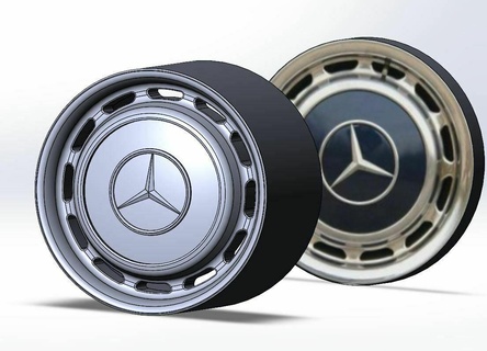 Mercedes w123 tekerlek jant Sıcak tekerlekler maychbox 1 54 43 32 24 ölçek model araba araç 3d print model - Mito3D
