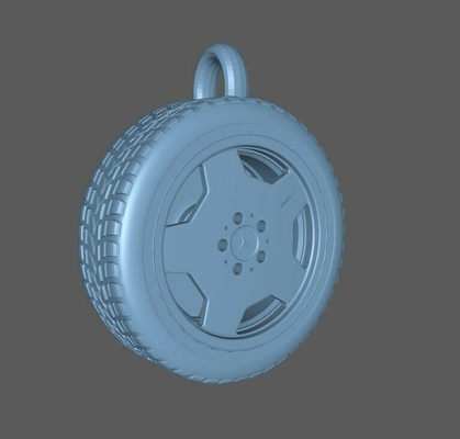 mercedes wheel mirror ornament rim car jdm tire keychain accessories germany 3d print model - Mito3D