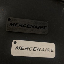 mercenary key ring keys door car design logo 2021 quick simple army weapon war 100 various toy 3d print model - Mito3D