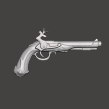 mercenary pistol 3d model game sea thieves flintlock 3d print model - Mito3D