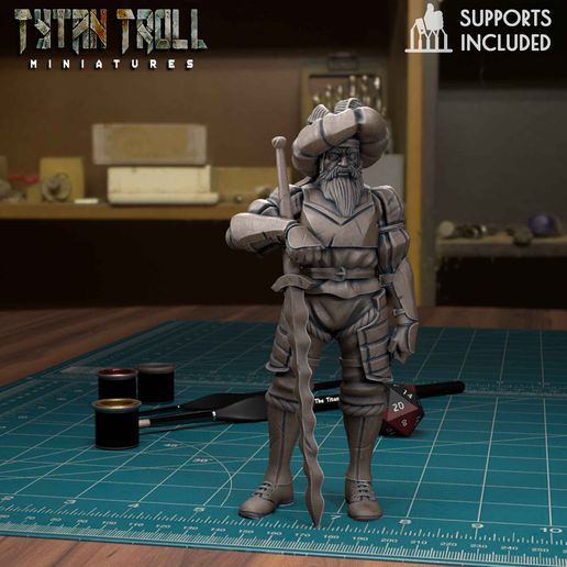 mercenary soldier landschneckt 02 pre-supported 3D print model - Mito3D