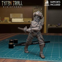 mercenario soldado caracol tierra 07 pre supported 3d print model - Mito3D
