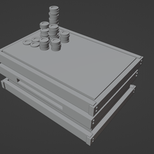 merchant's table game merchant workbench d&d dnd poly marchant's crafting crafter artisan 3d print model - Mito3D