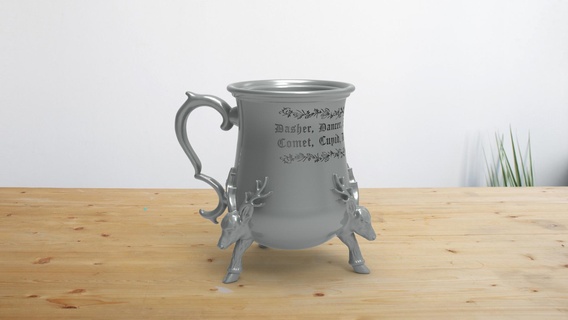 merchant elf judy's hot cocoa reindeer mug 3d print model - Mito3D