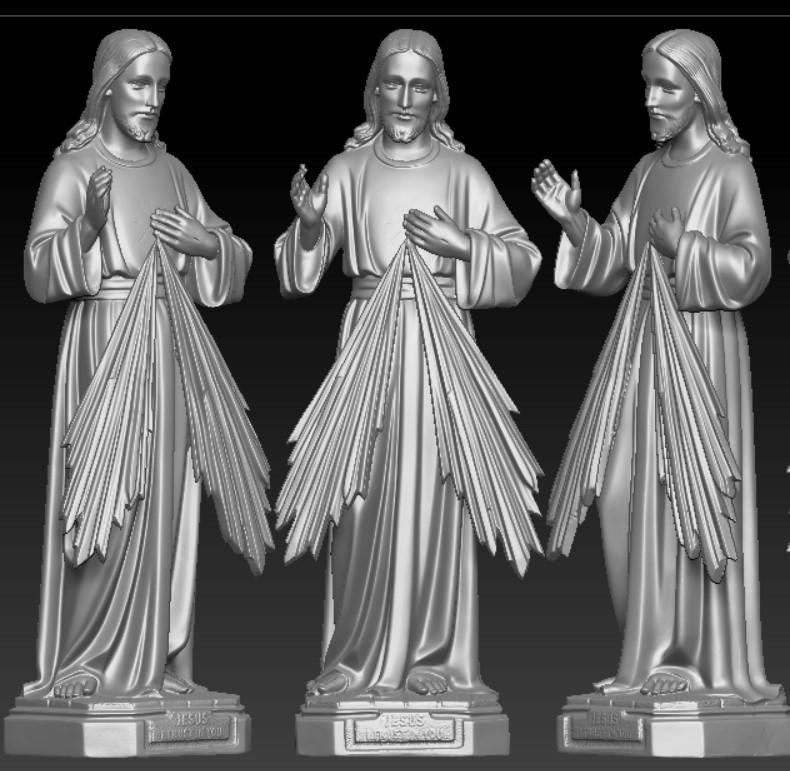 miséricordieux Seigneur Jésus 3d cnc stl in3d statue sculpture Bouddha catholique 3D print model - Mito3D