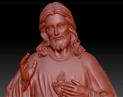 miséricordieux Seigneur Jésus 3d cnc stl in3d statue sculpture Bouddha catholique 3d print model - Mito3D
