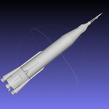 mercúrio Atlas lv 3b imprimível foguete modelo arte 3d printing miniatura veículo voo espacial nave história nasa 3d print model - Mito3D