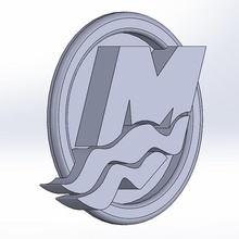 mercury marine logo divers 3d print model - Mito3D