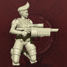 Gnade erreichen Rolle Infanterie kniend Pose 3d print model - Mito3D