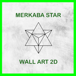 Merkaba star duvar Sanat 2d deko dekorasyon ilham Aşk yatak oda ev Buda Rahatlayın yoga Zen 3d print model - Mito3D