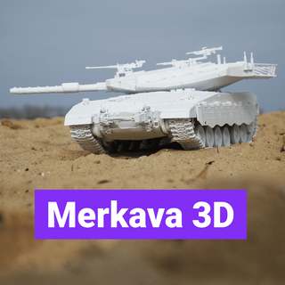 Merkava 3d rc tanque Henglong 3 3d print model - Mito3D