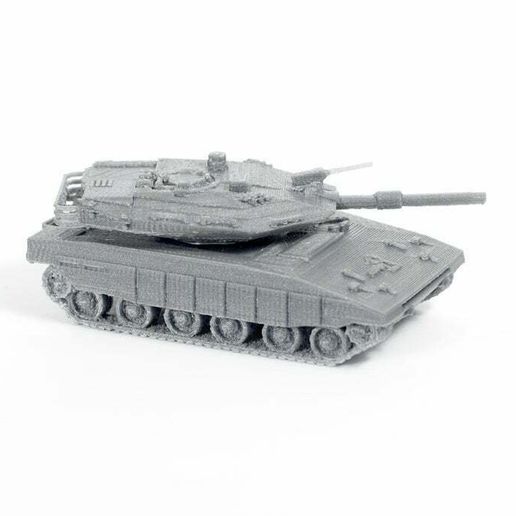 merkava tanque sencillo modelo equipo vehiculos 3D print model - Mito3D