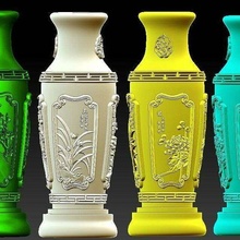 Merlin Bambus Chrysantheme Vase Skulpturen 3d print model - Mito3D
