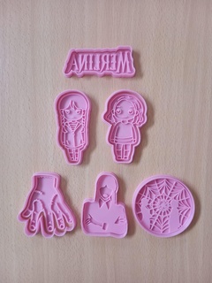 merlina cookie cutters Home merlin bakery kit pack cutting molds cookies seal stamper 3d print model - Mito3D