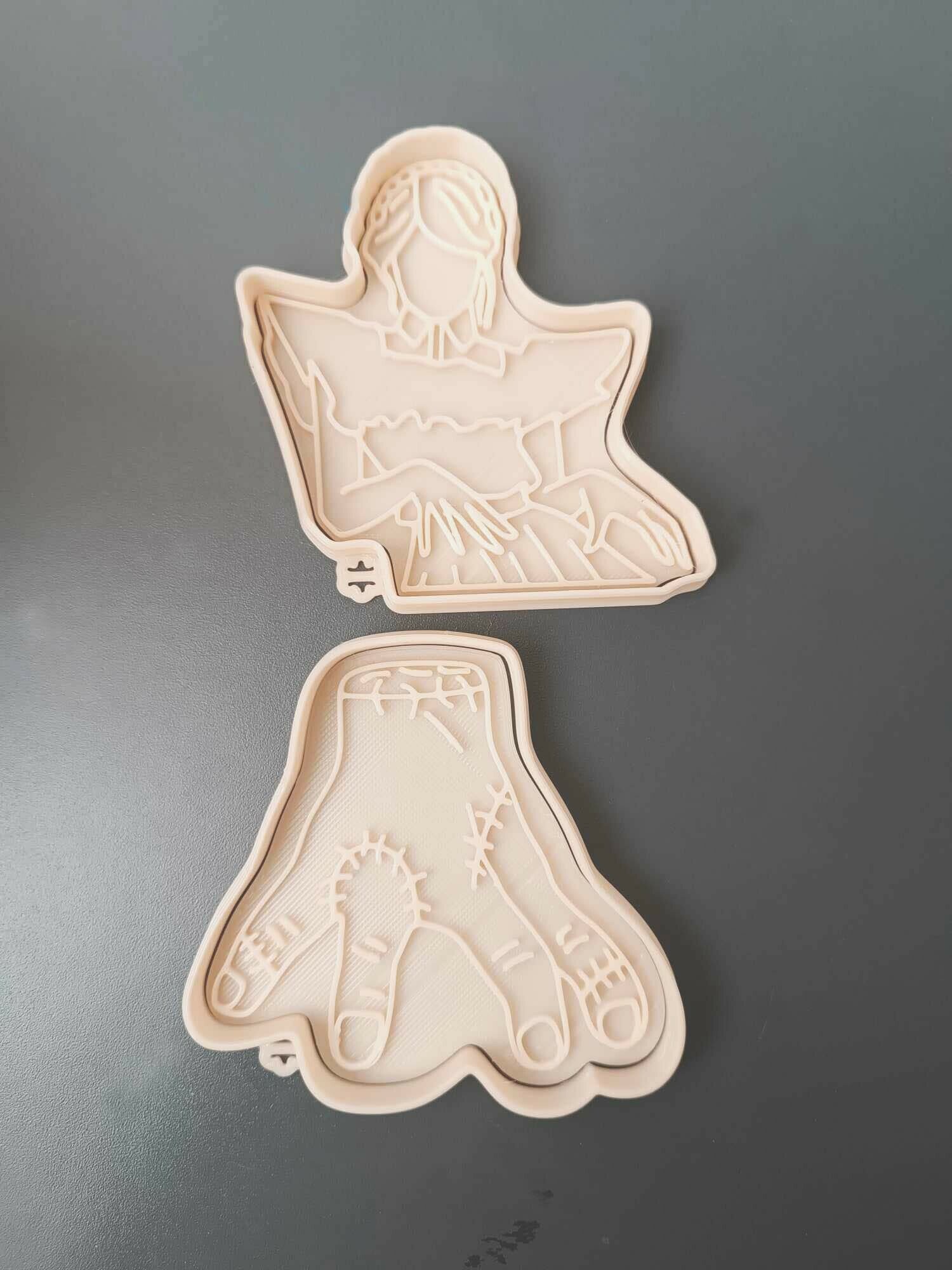 merlina fingers cookie cutter cutters wensday merlin 3D print model - Mito3D