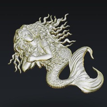 mermaid art 3d print model - Mito3D