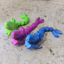 Meerjungfrau Kunst Spielzeug artikulieren flexibel flexi drucken Ort Meer 3d print model - Mito3D