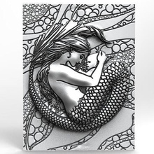 sirena bebé cnc bajorrelieve mujer marina Arte mitología fantasía 3d print model - Mito3D