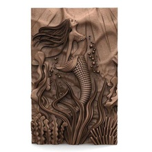 mermaid cnc 4 art relief aspire artcam deco mithology 3d print model - Mito3D