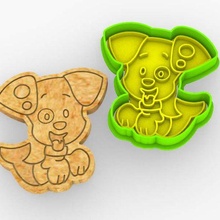 mermaid dog - cookie cutter chef set knife kitchen cutters cookies pack cook siren 3d print model - Mito3D