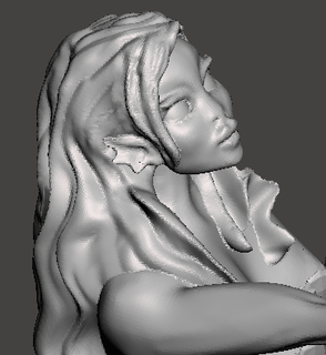 mermaid flexy flexi flexible sculpture toy art siren mythology 3d print model - Mito3D