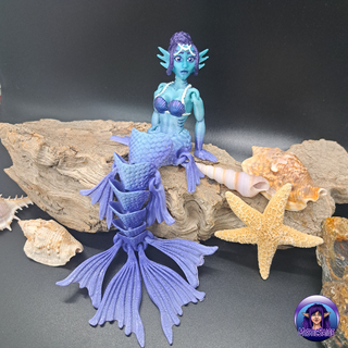 mermaid kailani - articulated fantasy female ocean sea woman character flexible articulating flexi flexy merfolk mysticsaige mysticsage 3d print model - Mito3D