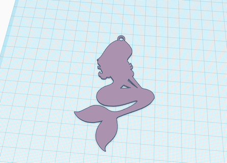 Meerjungfrau keychaing Sirene Schlüsselbund 3d print model - Mito3D