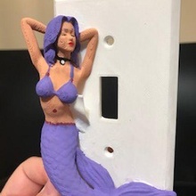 mermaid light switch cover replacement parts 3d print model - Mito3D