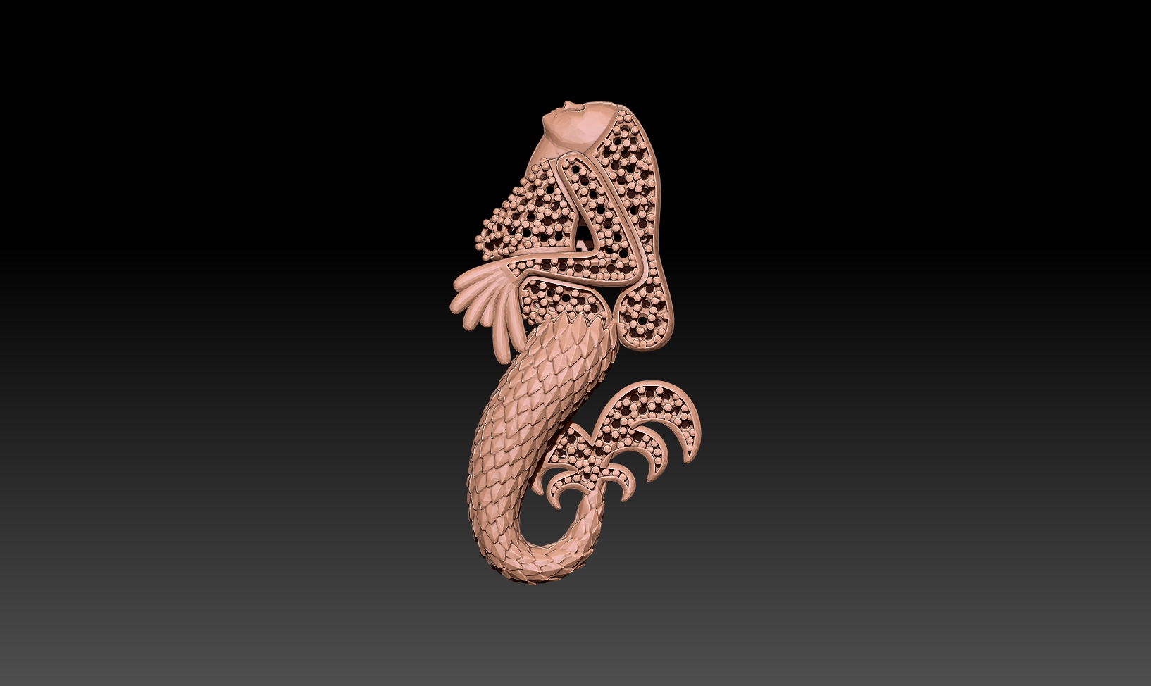 mermaid necklace Jewelry 3D print model - Mito3D
